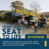 GCI OUTDOOR Comfort Pro Camping Chair | Collapsible Folding Chair with Durable Armrests, Drink Holder & Portable Carry Bag — Heathered Pewter Gray