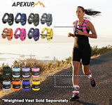APEXUP 10lbs/Pair Adjustable Ankle Weights for Women and Men, Modularized Leg Weight Straps for Yoga, Walking, Running, Aerobics, Gym