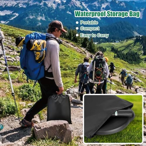 Portable Toilet Seat for 5 Gal Buckets, Camping Toilet Seat with Lid for Adults, Snap-on Toilet Seat with Storage Bags and Disposable Toilet Bags, Camping, Hiking, Emergency, Car, Boat