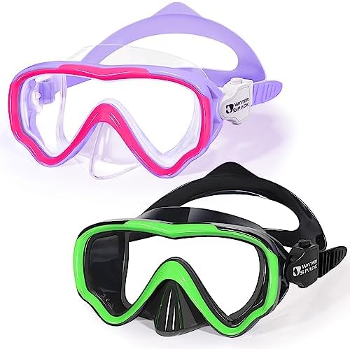 Kids Swimming Goggles Swim Mask with Nose Cover for Kids Youth 3-15, Anti-Shattered Lens UV Protection No-leak