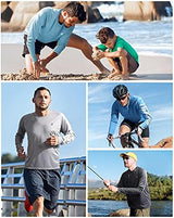 Roadbox Mens UPF 50+ UV Sun Protection Shirts Outdoor Long Sleeve SPF Rash Guard for Fishing Hiking Swimming Running
