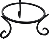 MenggieTone Metal Gazing Ball Stand for 10 or 12 Inch Balls - Wrought Iron Globe Holder for Outdoor Garden, Yard & Home Decor - Low Short Design, Weather & Fade Resistant Display Stand