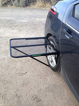 Vehicle Tire-Mounted Steel Camping, Travel, Tailgating and Outdoor Work Table, Black (Steel) , 29 x 23 x 1.5"