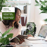 Odoland Portable Camping Misting Fan with LED Light, 20000mAh Battery Operated Rechargeable Mister Fan with 250mL Water Tank, Hook, Outdoor Tent Cooling Fans for Patios Beach Travel Home Summer, Green