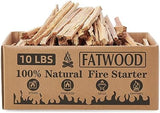 10 lbs Fatwood Fire Starter Sticks, 100% Natural Kindling Firewood Firestarter for Stoves, Pine Wood for Fireplaces, Campfires, Bonfires, Grill