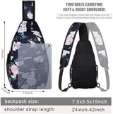 Crossbody Bags for Women Men Trendy Sling Bag Bakpack Casual Chest Bag with Convertible Shoulder Strap