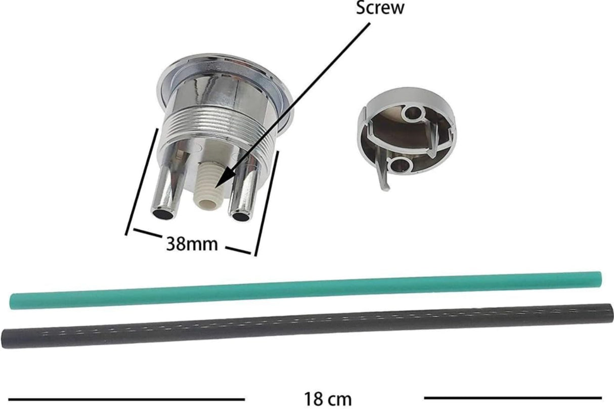 Taps2Traps - Replacement Twico Toilet Flush Valve, Button Set & Bridge Replacement for Geberit, Ideal Standard