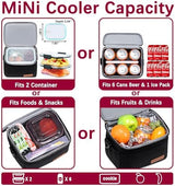 TuErcao 6 Can Mini Soft Cooler Bag for Beach Camping Travel Picnic Road Trip Leakproof Small Ice Chest, Insulated Cooler Lunch Box for Men Work
