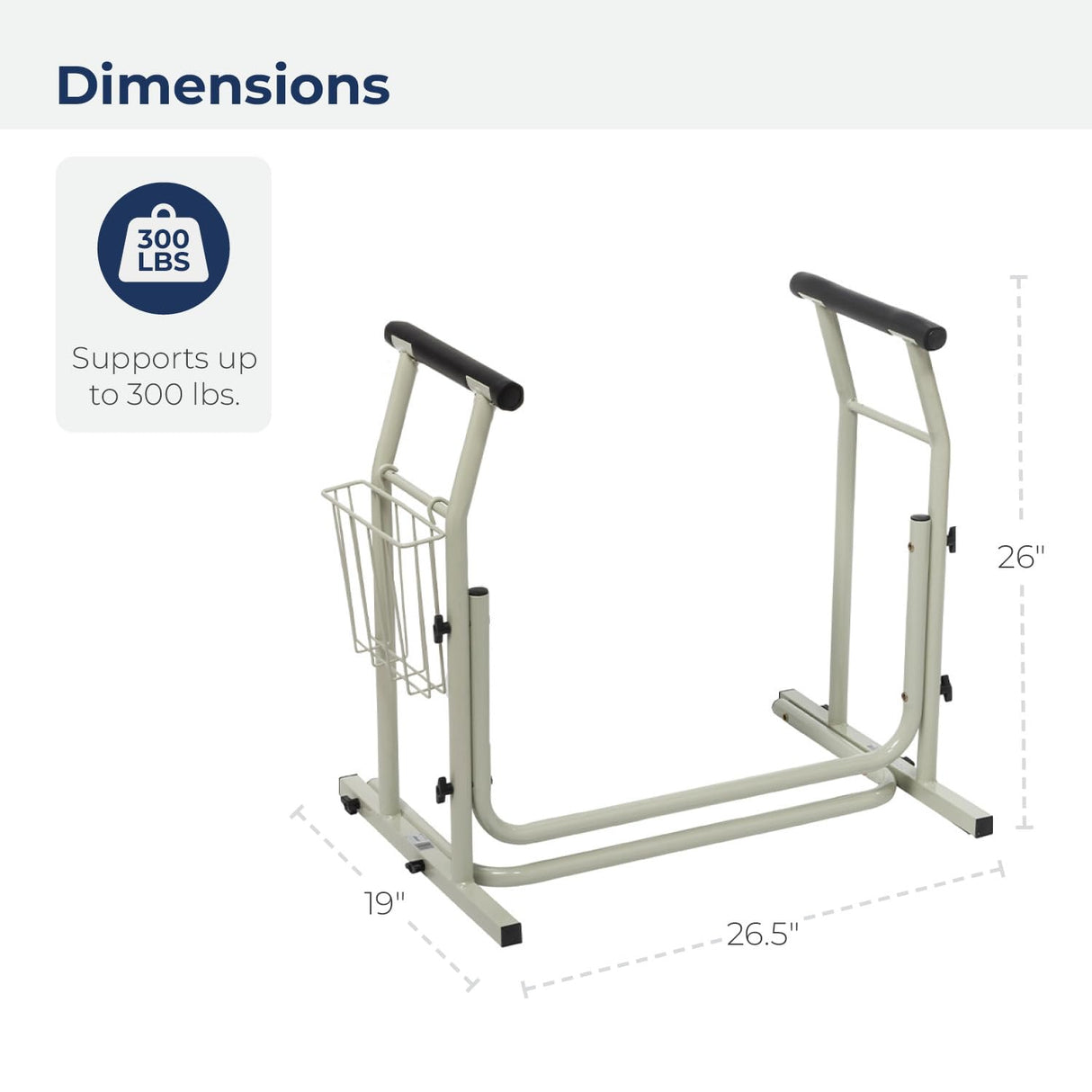Drive Medical Stand Alone Toilet Safety Rail