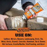 Gorilla Heavy Duty Construction Adhesive, White Glue, 7 Ounce Squeeze Tube (Pack of 2) - Gap Filling and Waterproof