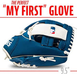 Franklin Sports MLB Youth Teeball Glove and Ball Set - Kids Baseball and Teeball Glove and Ball - Perfect First Kids Glove - 9.5"