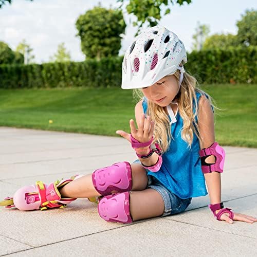 BOSONER Kids/Youth Knee Pad Elbow Pads Guards Protective Gear Set for Roller Skates Cycling BMX Bike Skateboard Inline Skatings Scooter Riding Sports