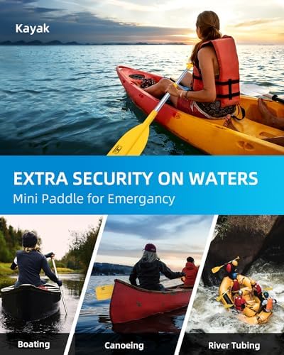 OCEANBROAD Telescoping Emergency Paddle 21''-42''/26''-54'' Aluminium Shaft for Kayaing Boating Canoeing River Tubing