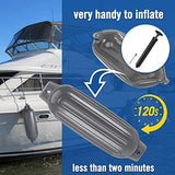 Affordura Boat Fender 4 Pack Boat Bumpers Fenders with 4 Ropes, Boat Bumpers for Pontoon Boat Fenders Inflatable