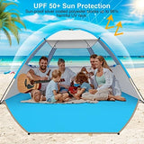 Gorich Beach Tent Sun Shelter for 3/4-5/6-7/8-10 Person with UPF 50＋ UV Protection, Lightweight & Easy Setup Beach Shade Canopy, Portable Beach Shade Tent Beach Cabana