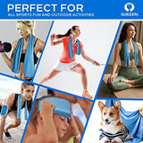 Sken [4 Pack] Cooling Chilly Towel, Soft, Breathable Microfiber Towel - 40'x12', Ideal For Yoga, Sports & Workouts