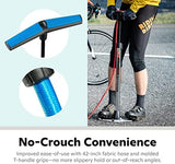 Schwinn Basic and Air Center Floor Bike Pump, Up to 120 Max PSI, Dual Head Fits Schrader and Presta Valve Types, Easy-to-Carry Portable and Convenient Design, Bicycle Essentials for Easy Road Riding