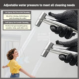 Handheld Toilet Bidet Sprayer for Toilet-Adjustable Water Pressure Control with Bidet Hose for Feminine Wash, Stainless Steel Brushed Nickel Cloth Diaper for Baby Wash (Stainless Steel, 1)