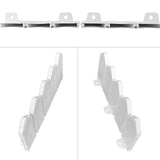 ARRYNTHEON Landscape Edging Kit 6.7 in Tall Decorative Double-Sided Wood-Look Fence Garden Border, Flower Bed Edging with 30 Anchoring Spikes, 13.9 Foot Kit (White)