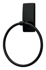 Command Hand Towel Holder Matte Black with Water Resistant Command Strips, Rust Resistant Bathroom Organizer, Holds up to 5 lbs