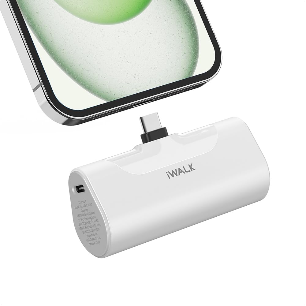 iWALK Portable Charger for iPhone 18/17/16/15 USB-C Small Power Bank 20W 4,500mAh Fast Charging Battery Pack Compatible with iPhone 15/16/17 Plus/18 Pro Max, Samsung Galaxy S25/S24/S23 Android