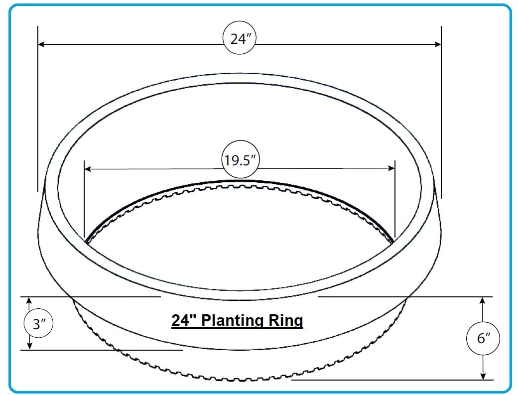 3-Pack 24-inch Tree Planting Rings – Deep Root Watering Basin & Edging.