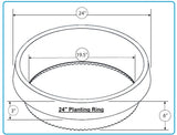 3-Pack 24-inch Tree Planting Rings – Deep Root Watering Basin & Edging.