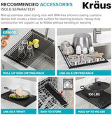 Kraus KHU101-24L Standart PRO 24-inch Undermount 16 Gauge Single Bowl Laundry and Utility Sink, 24 Inch, Tight Radius