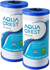 AQUA CREST WHKF-GD25BB Whole House Water Filter Replacement for Whirlpool® WHKF-GD25BB, WHKF-DWHBB, 3M® Aqua-Pure AP810, AP801, AP811, 5 Micron, 10" x 4.5", Well & Tap Water Filter, Pack of 2