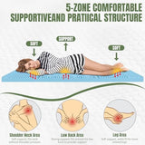 HOMBYS 3 Inch Thick Memory Foam Camping Mattress for Outdoor Sleeping, Roll Up Porable Camping Pad Mat with Knitted Cover for Travel Truck Bed Tent