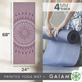 Gaiam Print Yoga Mat, Non Slip Exercise & Fitness Mat for All Types of Yoga, Pilates & Floor Exercises