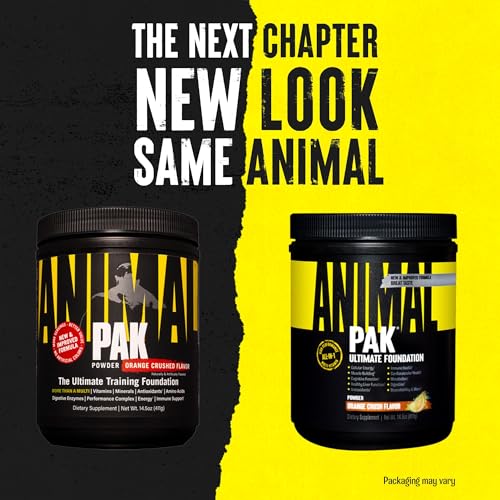 Animal Pak - Convenient All-in-One Vitamin & Supplement Powder - Zinc, Vitamins C, B, D, Amino Acids, Immune Support, Digestive Enzymes, and More - Daily Multivitamin for Women & Men - 60 Scoops