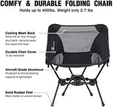 MOON LENCE Portable Camping Chair Backpacking Chair - The 4th Generation Ultralight Folding Chair - Compact, Lightweight Foldable Chairs for Hiking Mountaineering, Beach