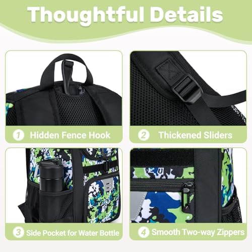 Youth Baseball Bag, Softball Bag for Girls & Boys, Kids Tball Backpack with Shoes Compartment