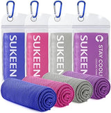 Sukeen [4 Pack] Cooling Towel (40"x12"),Ice Towel,Soft Breathable Chilly Towel,Microfiber Towel for Yoga,Sport,Running,Gym,Workout,Camping,Fitness,Workout & More Activities