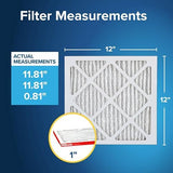 Filtrete 12x12x1 AC Furnace Air Filter, MERV 11, MPR 1000, Micro Allergen Defense, 3-Month Pleated 1-Inch Electrostatic Air Cleaning Filter, 6 Pack (Actual Size 11.81x11.81x0.81 in)