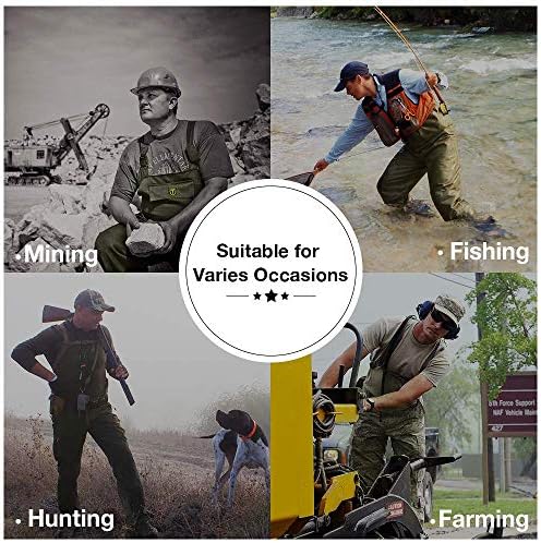 TIDEWE Bootfoot Chest Wader, 2-Ply Nylon/PVC Waterproof Fishing Hunting Waders with Boot Hanger for Men Women Green Brown