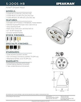 Speakman, Brushed Nickel S-2005-HB-BN Hotel Anystream High Pressure Shower Head-2.5 GPM Adjustable Replacement Bathroom Showerhead