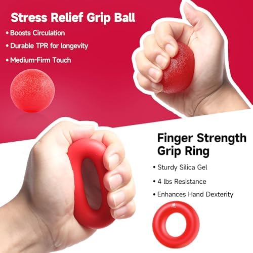 FitBeast Grip Strengthener Forearm Strengthener Hand Grips Strengthener Kit - 5 Pack Adjustable Resistance