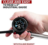 BV Mini Bike Pump Portable Frame Pump, Air Ball Pump Inflator with Ball Pump Needles, Fits Presta & Schrader- Smart Valve