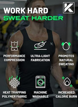 Kewlioo Men's Heat Trapping Pullover Sweat Enhancing Vest - Sauna Suit Shirt Compression Vest Shapewear Top for Gym Exercise