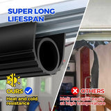 Holikme Garage Door Seals Bottom Rubber,Weather Stripping Kit Seal Strip Replacement, 5/16 Inch T-End, 3.74 Inch Width (22Ft, Black)