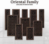 Decor Grates AJH614-RB Oriental Floor Register, 6X14 Inches, Rubbed Bronze Finish