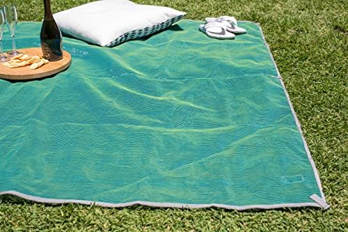 CGEAR Original Sand-Free Outdoor Rug Camping Mat - Water-Resistant & Anti-Fade Material - Military-Grade - Reversible Design - Area Rug for Beach, RV, & Picnics - Includes Travel Bag