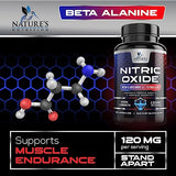 Extra Strength Nitric Oxide Supplement L Arginine 3X Strength - Citrulline Malate, AAKG, Beta Alanine - Premium Muscle Supporting Nitric Oxide Booster for Strength & Energy Supplements - 120 Capsules