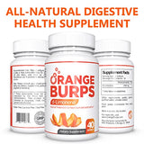 Orange Burps D-Limonene Supplement for Digestive Health, Heartburn, Acid Reflux, GERD | Orange Peel Extract | All-Natural Easy-to-Swallow Softgels | 1,000 mg per Serving - Made in USA
