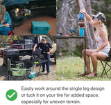 Vehicle Tire-Mounted Steel Camping, Travel, Tailgating and Outdoor Work Table, Black (Steel) , 29 x 23 x 1.5"