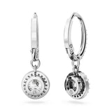Swarovski Constella Pierced Drop Earrings, White Crystals on a Rhodium Finish Setting, Part of the Constella Collection