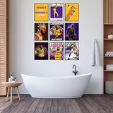 BigWig Prints LeBron James Poster Set - LeBron Posters for Walls, Lakers Bedroom Wall Decor, Basketball Room Decor for Boys, Gifts for Lakers Fan, Basketball Artwork - Unframed Set Of 9 (8x10”)
