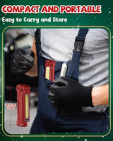 Coquimbo Tool Gifts for Men Dad, Rechargeable Flashlight LED Work Lights Grill Light with Magnetic Base 5 Modes 360° Rotate Mens Dad Husband Him Gifts (4 Pack Red)